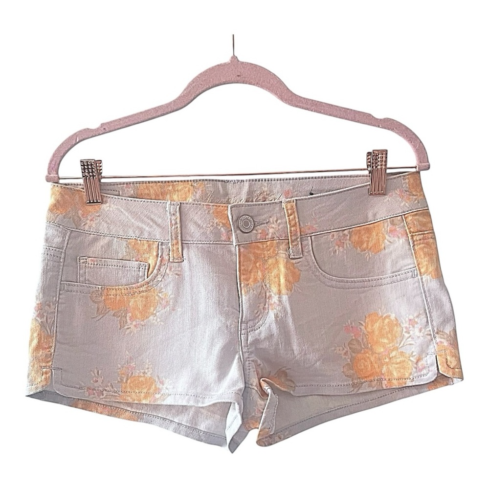 American Eagle light blue floral shorts size 8